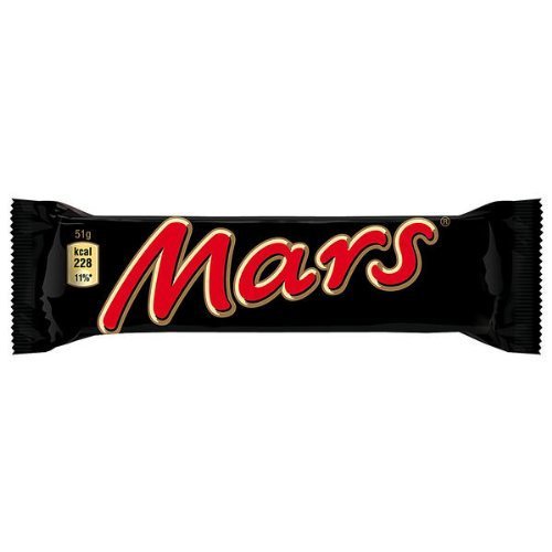 Mars Bar Chocolate 51g Pack, a tasty on-the-go treat with nougat, caramel, and milk chocolate.