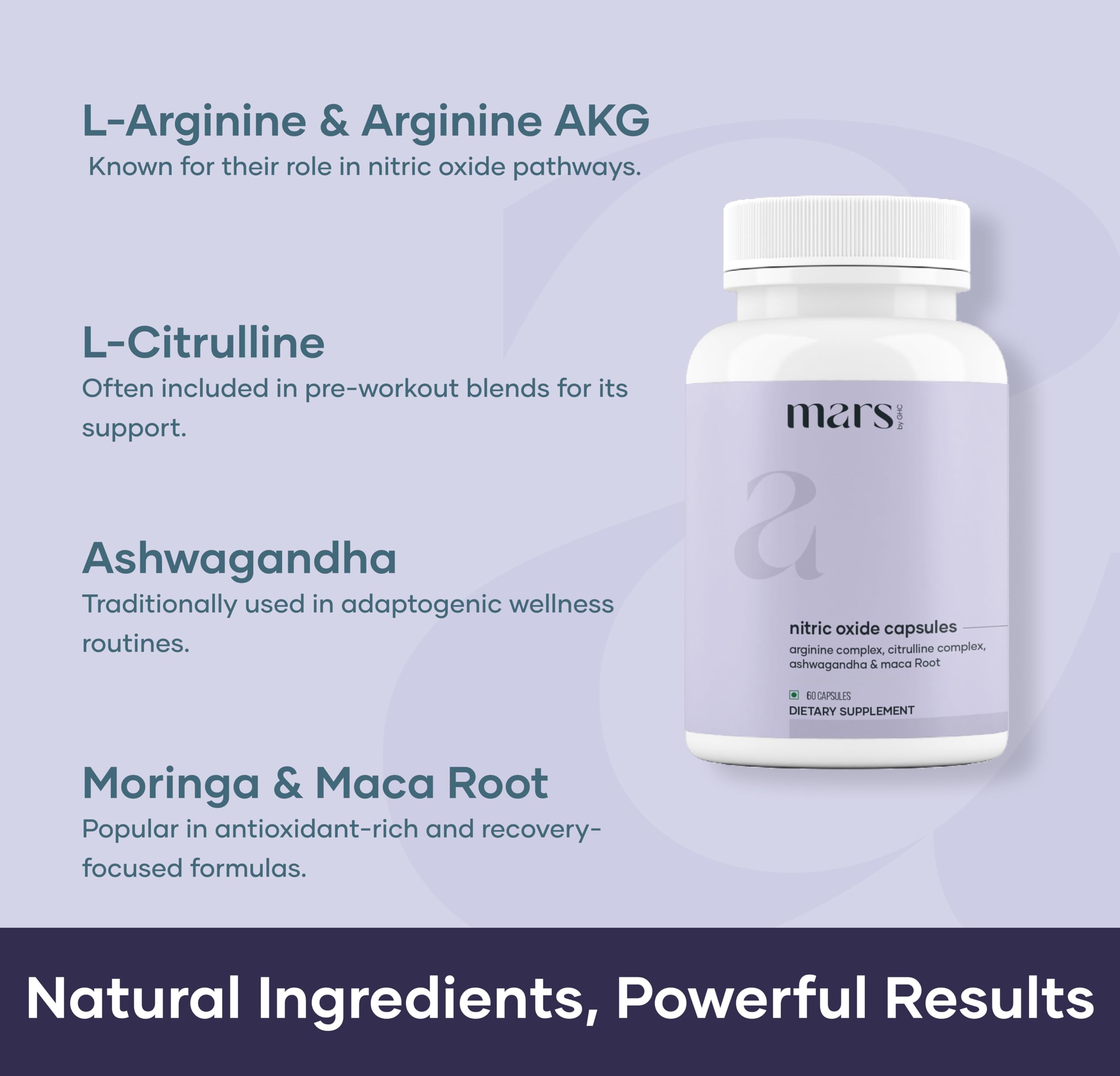 Mars by GHC Arginine Citrulline capsules closeup emphasizes essential athletic support.