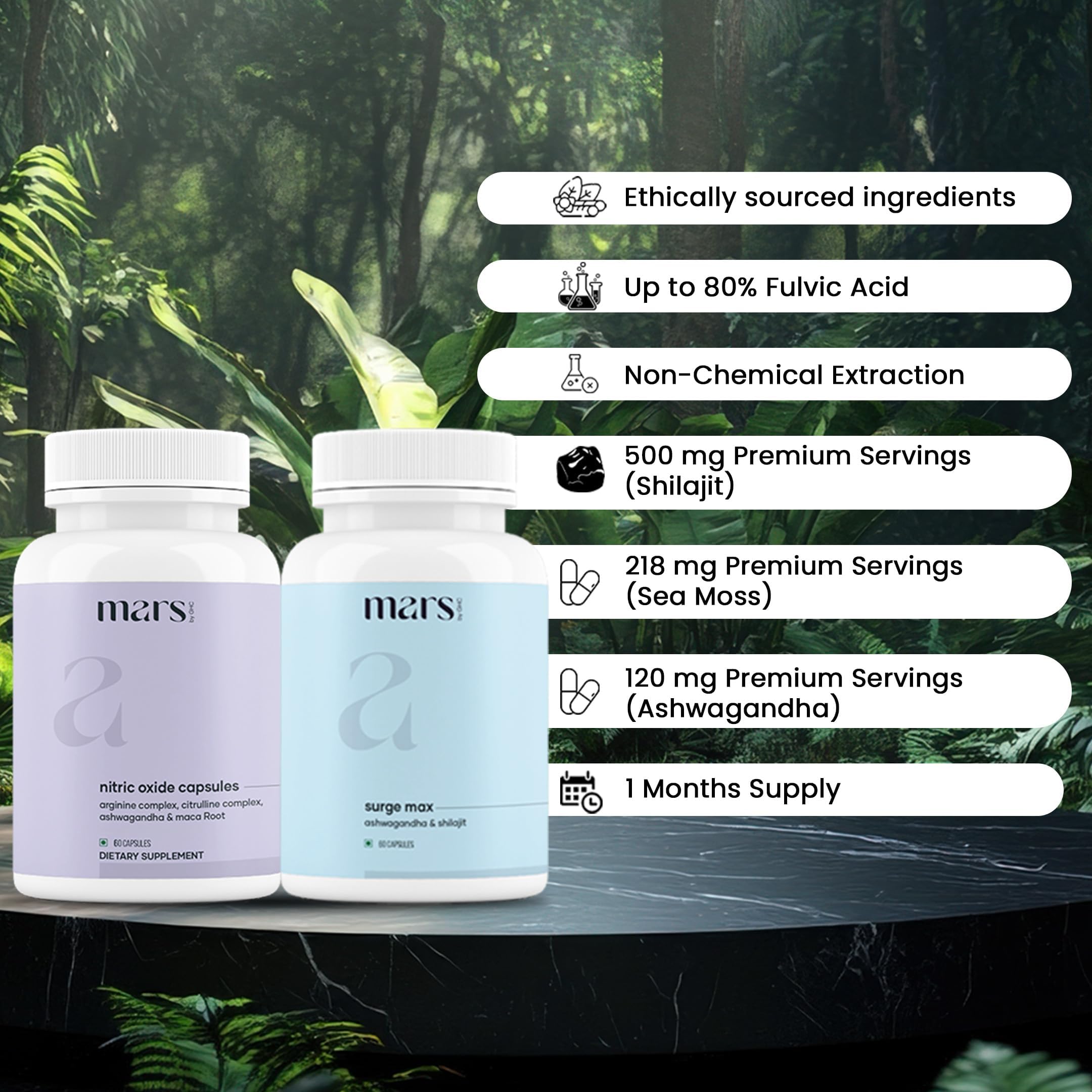 Mars by GHC Growth Max label; vegan-friendly nitric oxide support for vascular health.