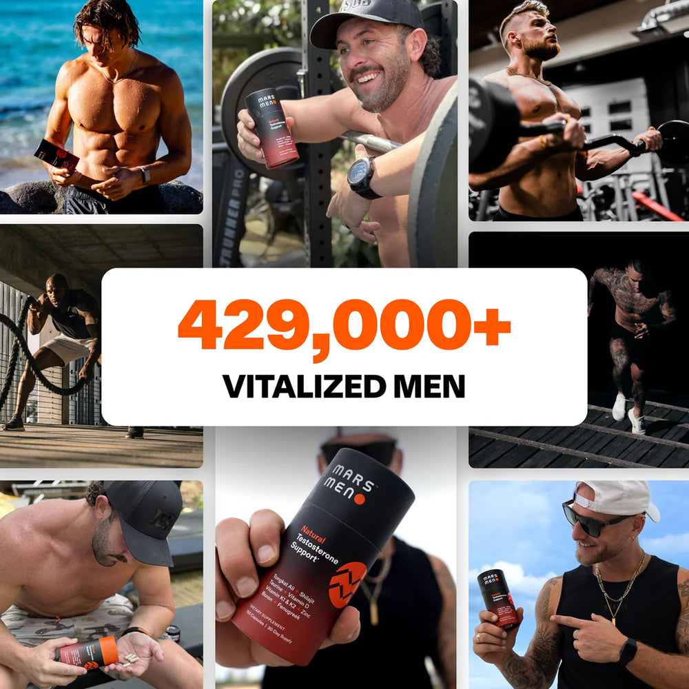 Mars Men zinc supplement bottle illustrating micronutrient support for testosterone health.