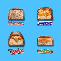 Mars Milky Way Minis caramel nougat close-up, creamy texture in every bite.