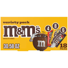 Mars M&M'S Milk Chocolate variety pack on display for gifts