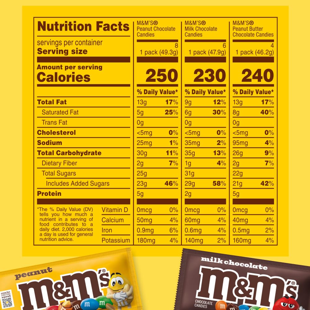 Mars M&M'S Peanut variety pack bulk for snacking