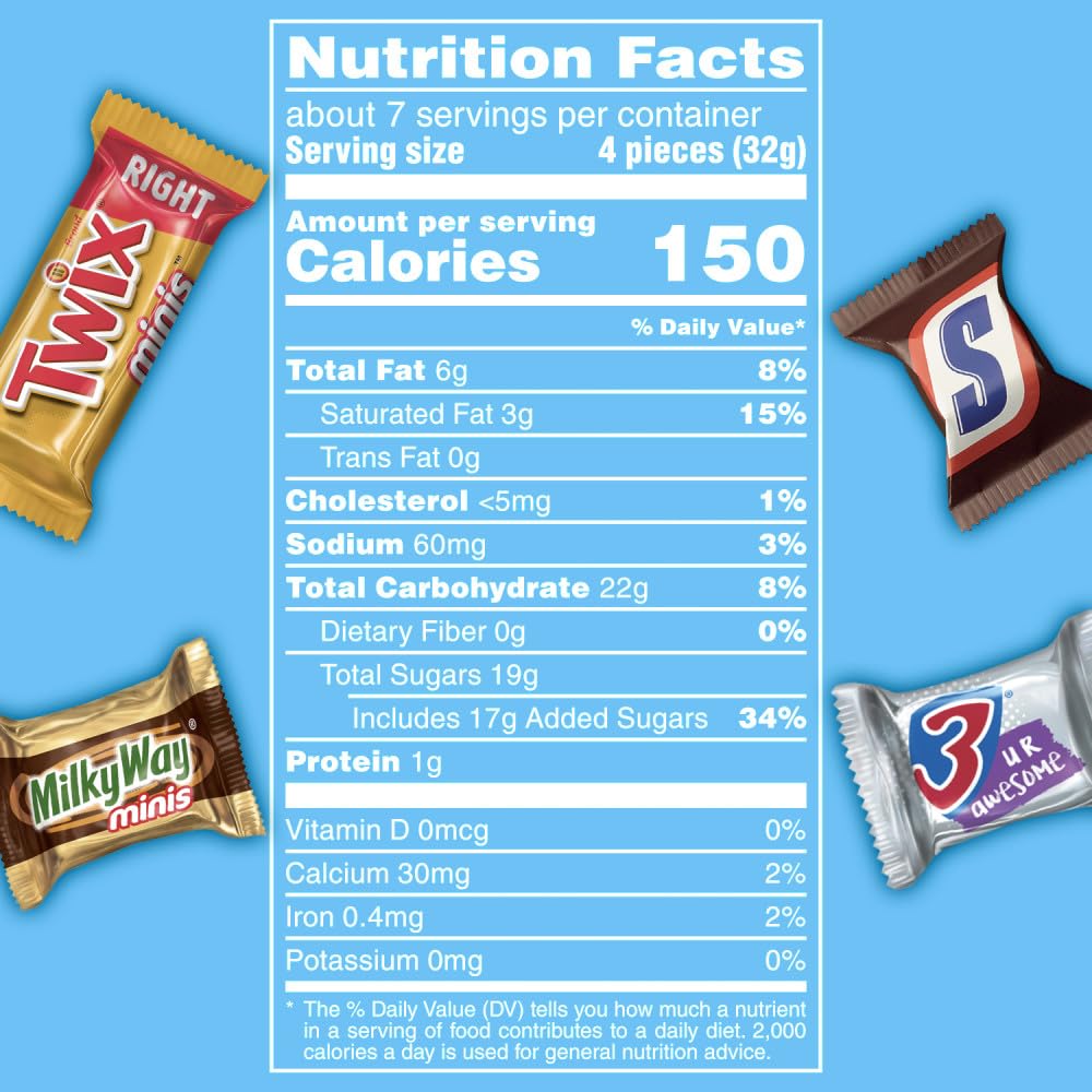 A close-up of Mars Snickers mini-bars, a tasty on-the-go snack option.