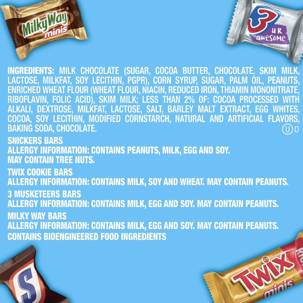 A close-up of Mars Twix mini-bars, caramel cookie crunch for celebrations.