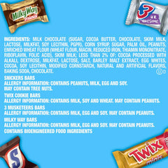 A close-up of Mars Twix mini-bars, caramel cookie crunch for celebrations.