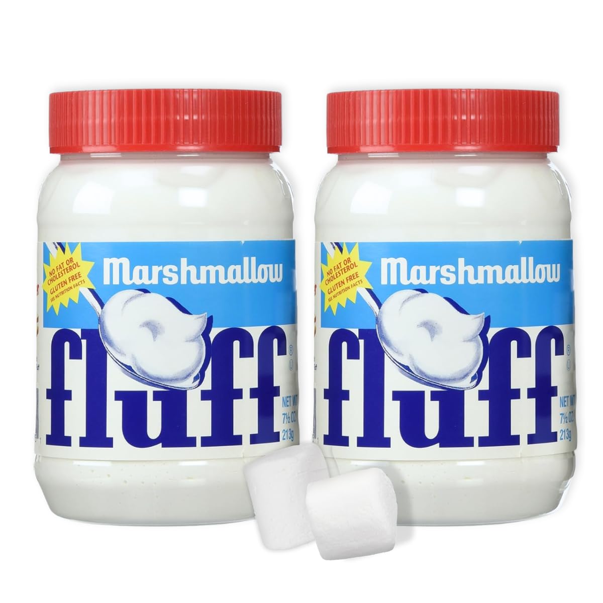 Marshmallow Fluff classic spread packaging shot showing two-pack jars