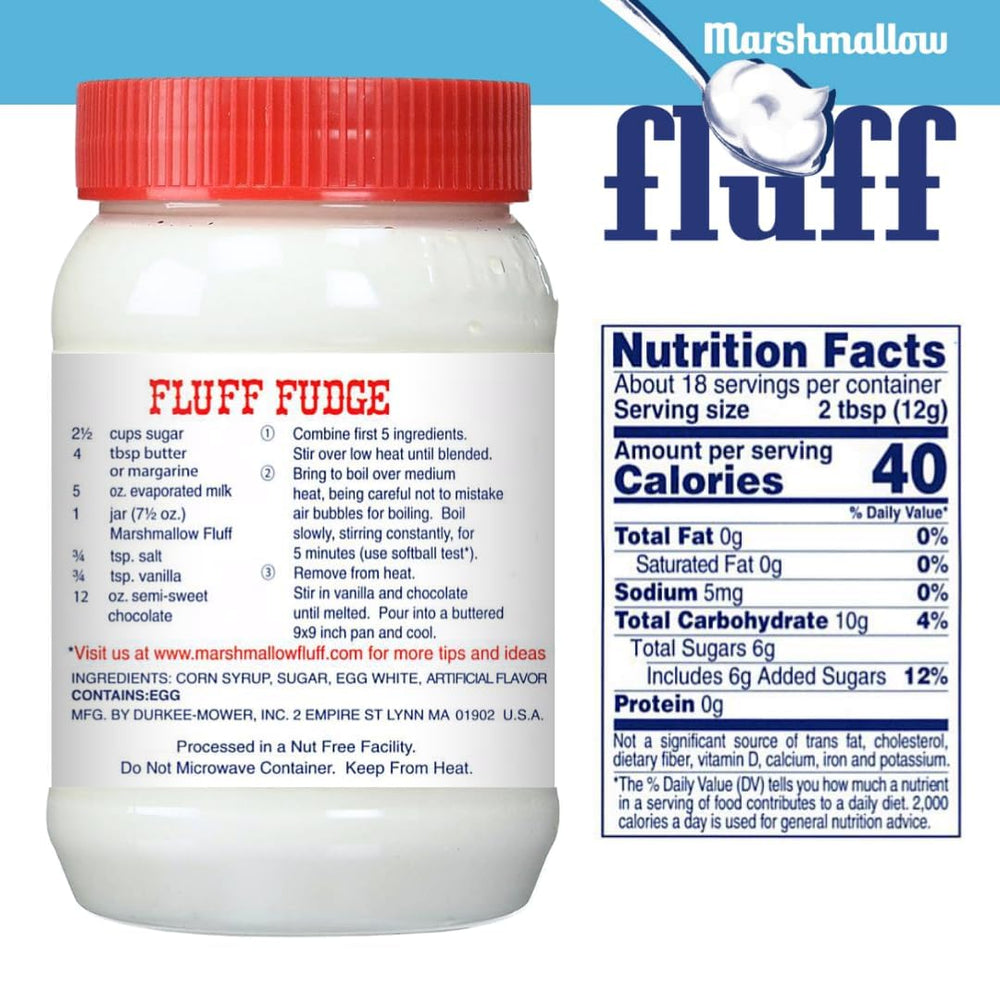Marshmallow Fluff spread being spooned for a quick snack