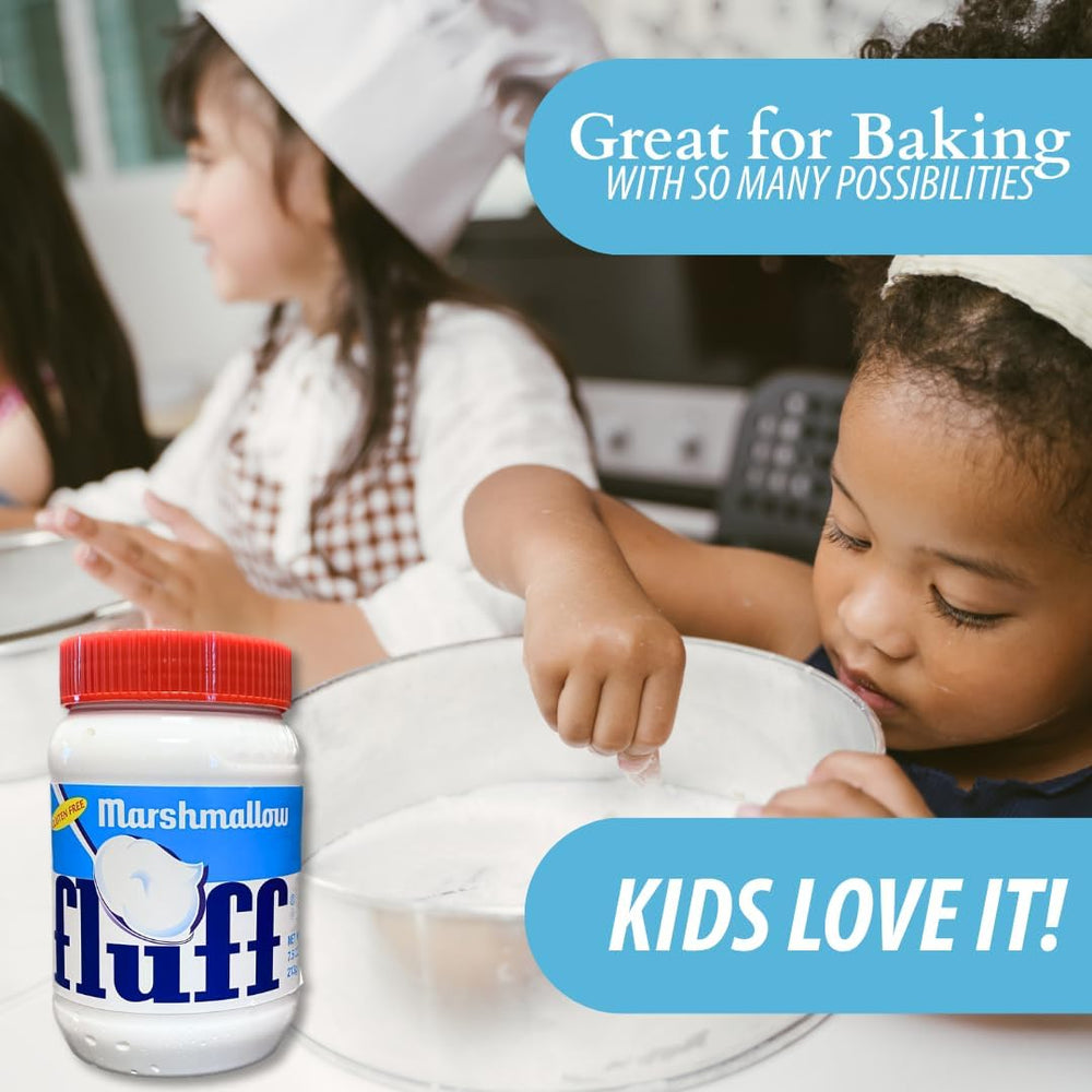 Fluff Marshmallow Spread used in a fluffernutter sandwich for nostalgia