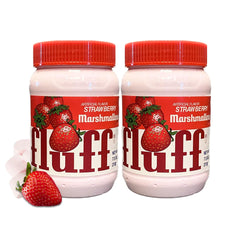 Marshmallow Fluff Strawberry Spread jar close-up, creamy texture for easy spreading