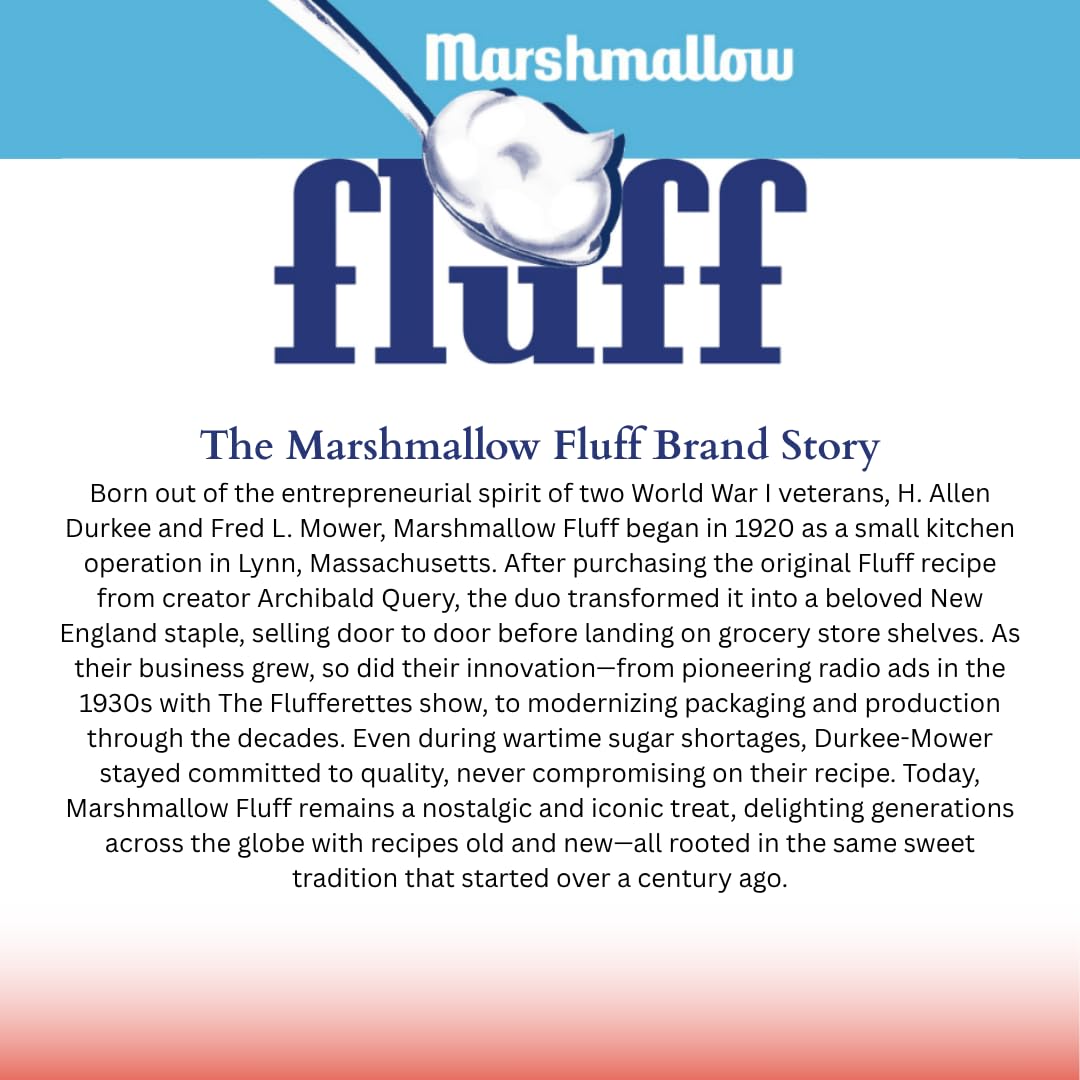 Marshmallow Fluff Strawberry Spread spoonful, smooth spread for sandwiches