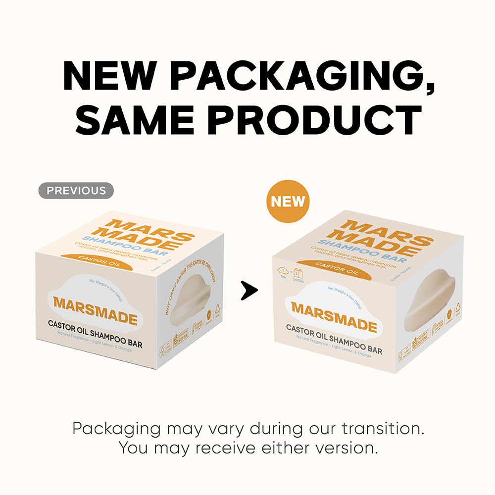 Close-up of Marsmade shampoo bar with natural ingredients visible for nourishment.