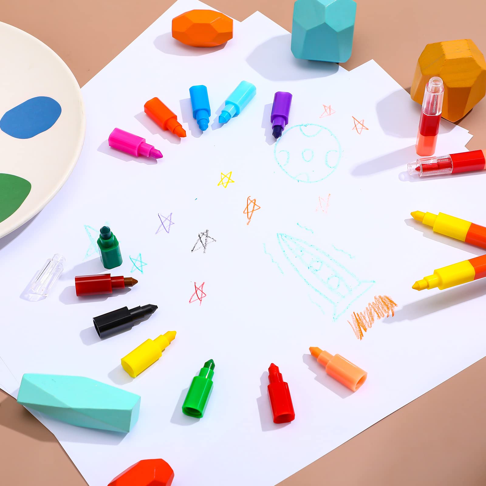 Marspark imagination moment with vibrant crayons sparks colorful storytelling.