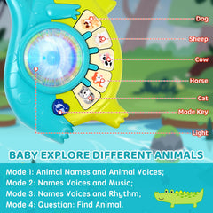 Marstone crocodile guitar buttons help kids learn animal names and sounds