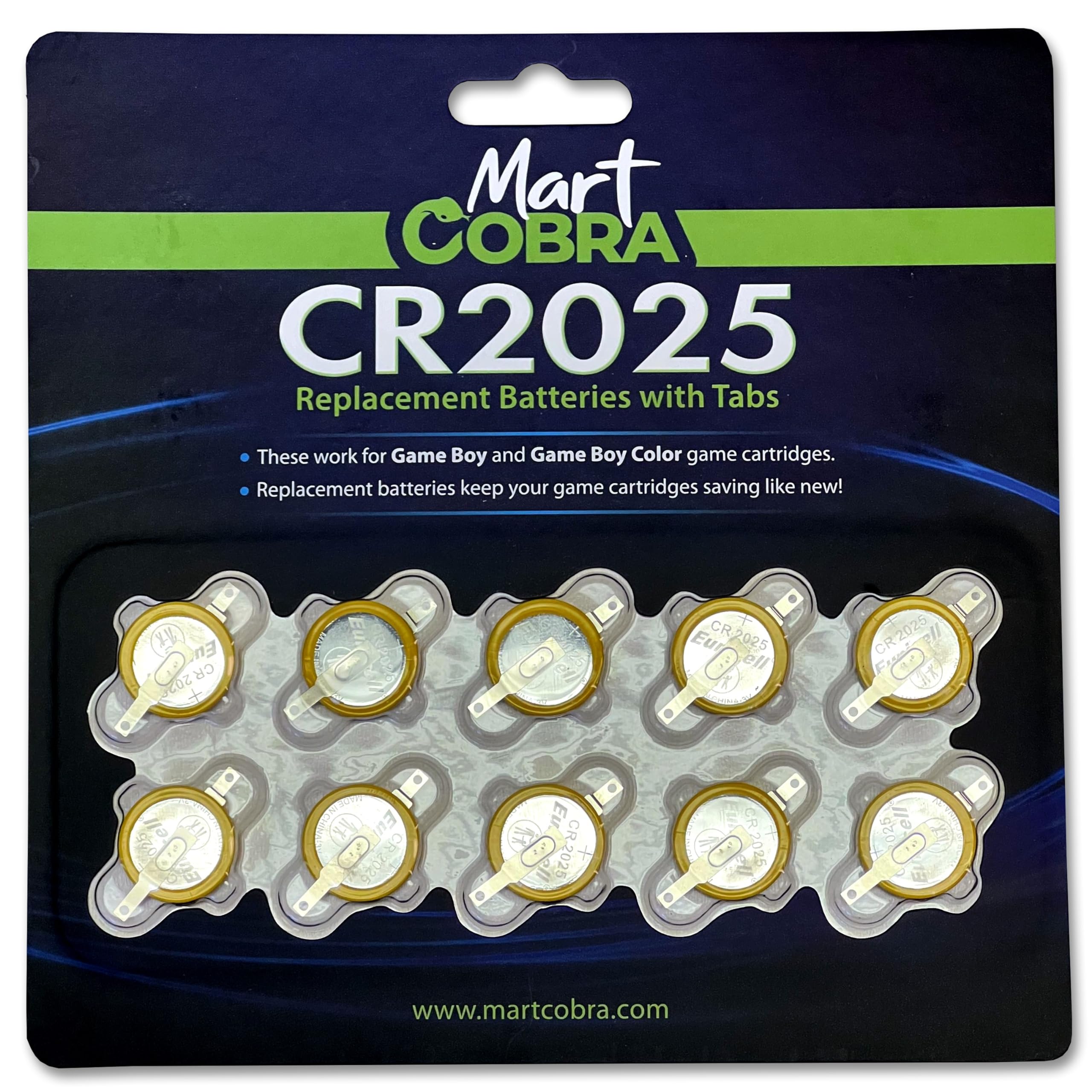 Mart Cobra saves your progress with reliable 3V CR2025 battery
