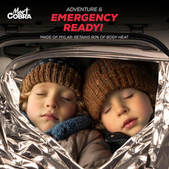 Mart Cobra tear-resistant Mylar blanket is durable for multiple emergency uses