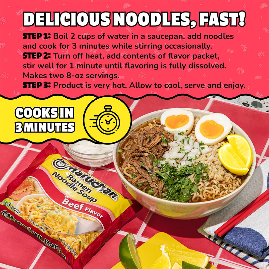 Maruchan Beef Ramen seasoning packet ready to customize flavor.