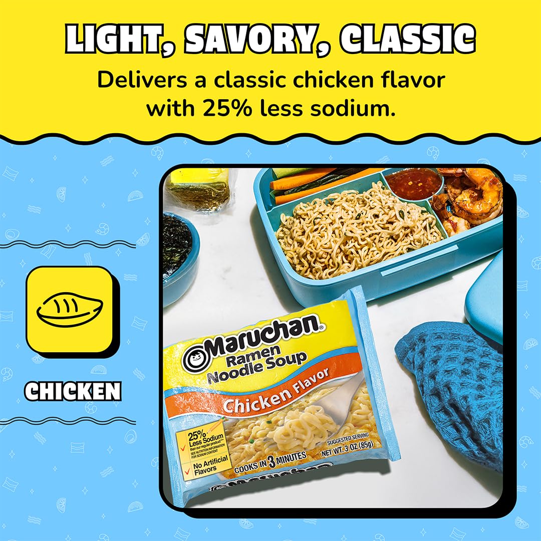 Maruchan flavor-packed noodles close-up for satisfying meals