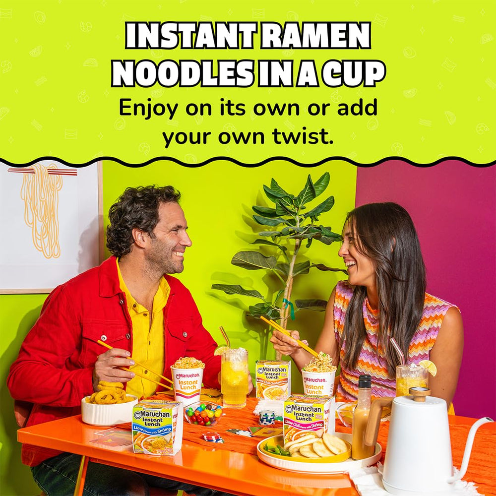 Students savor Maruchan Instant Lunch on campus for a fast, satisfying break.