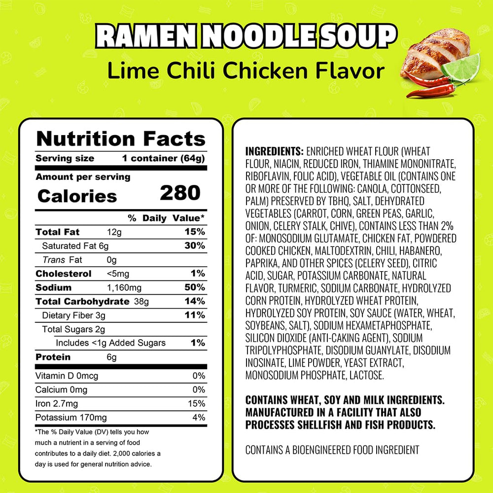 Maruchan Instant Lunch lime chili chicken cup shown with hot water for quick warmth.