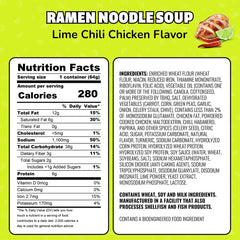 Maruchan Instant Lunch lime chili chicken cup shown with hot water for quick warmth.
