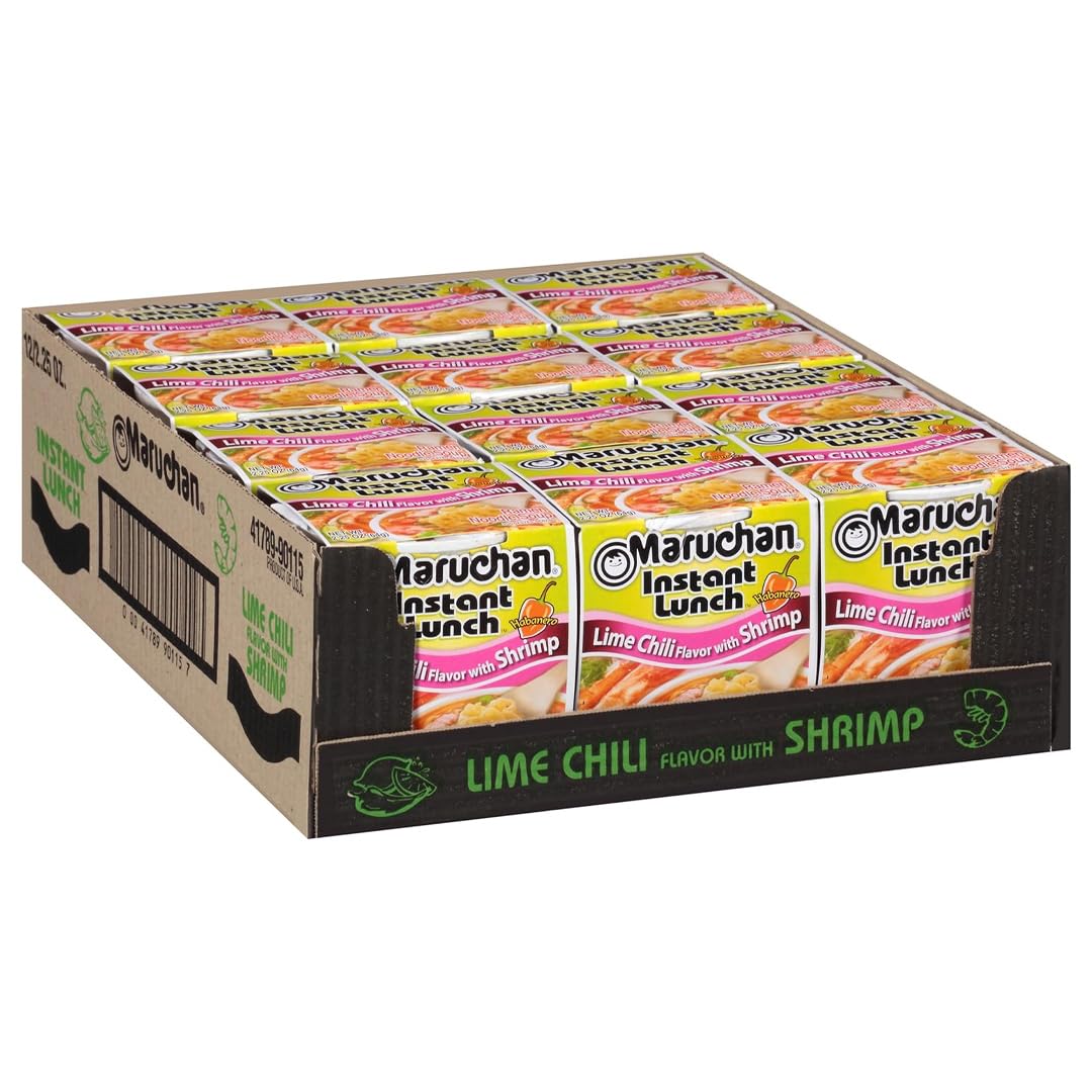 Maruchan Instant Lunch lime chili shrimp cup with bold flavor