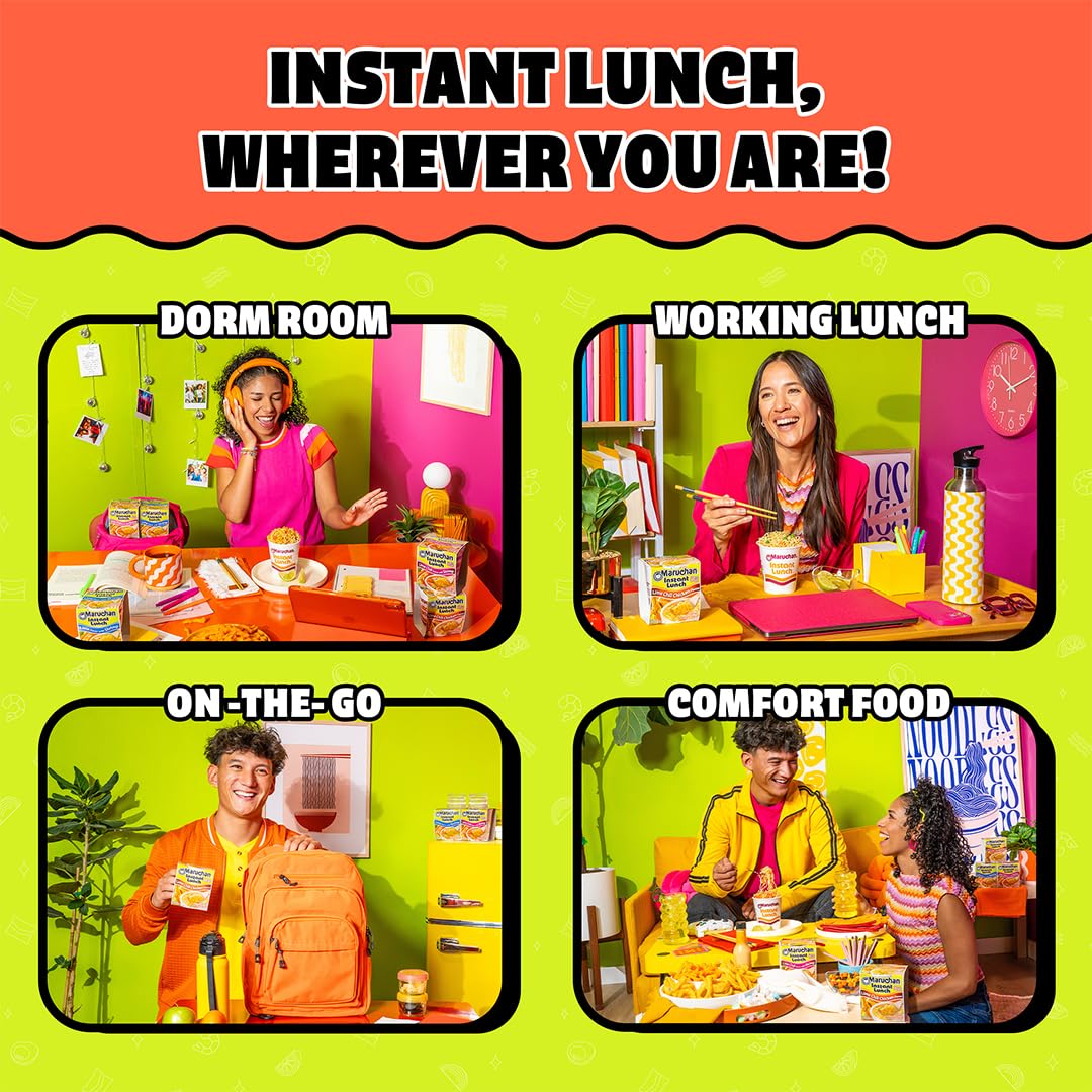 Maruchan Instant Lunch cup with toppings for a quick, personalized meal.