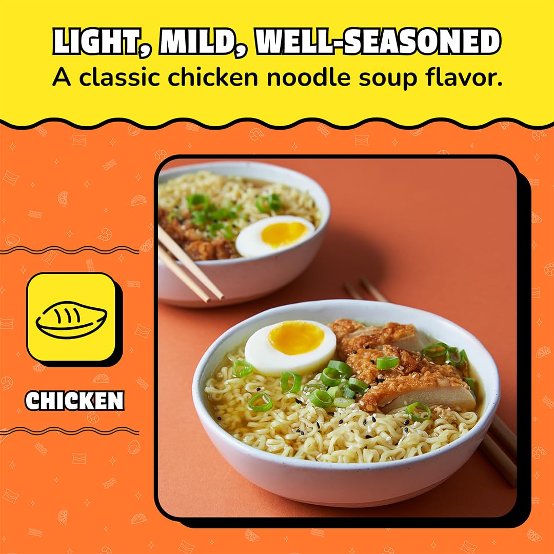 Maruchan Ramen Chicken served in a mug for dorm snacking