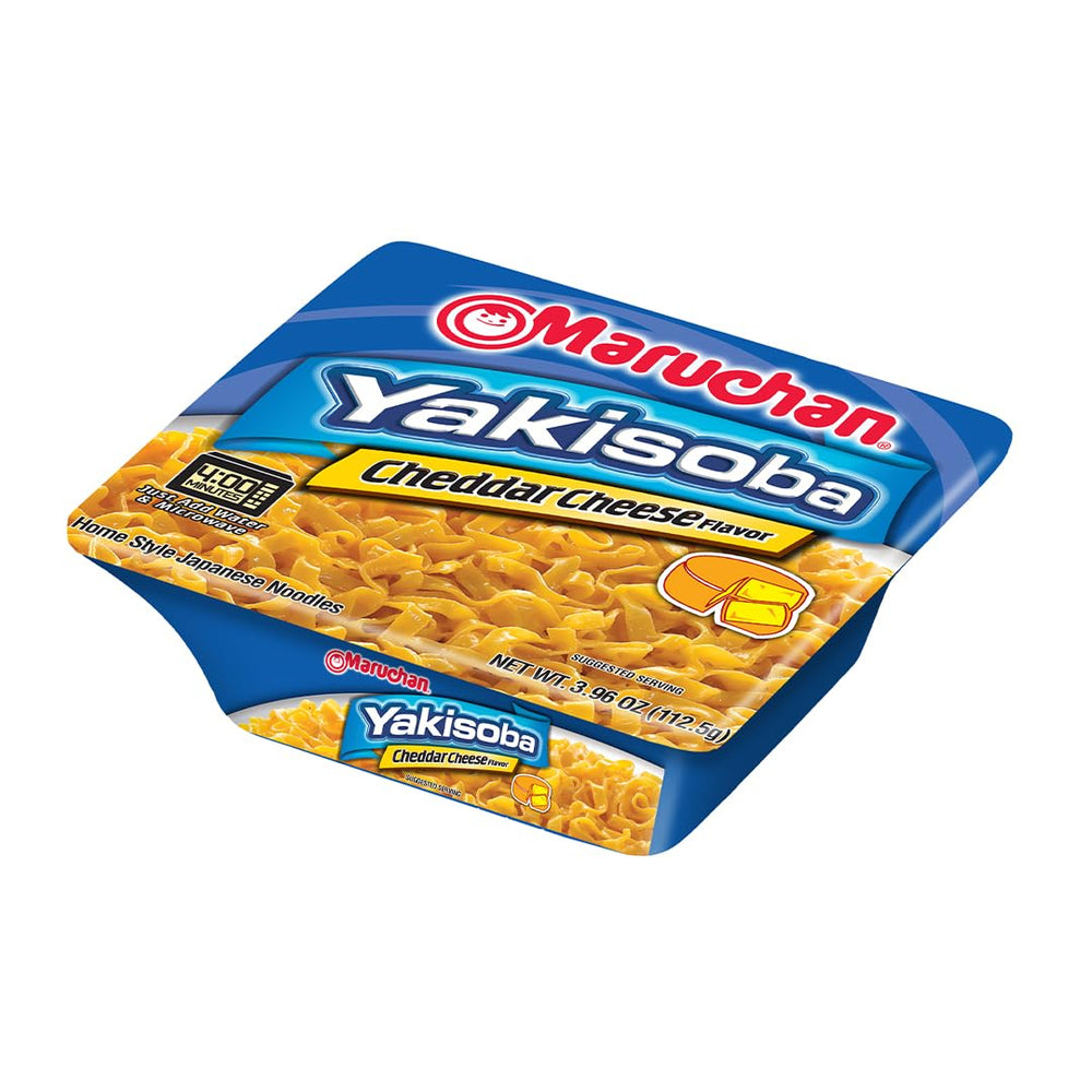 Maruchan Yakisoba cheddar brothless noodles ready to heat