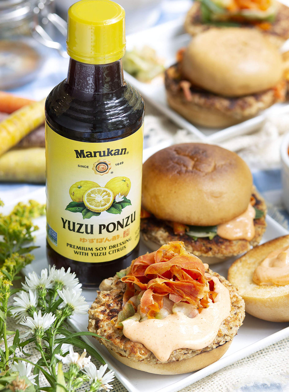 Marukan Ponzu Yuzu over grilled fish creating a citrus glaze
