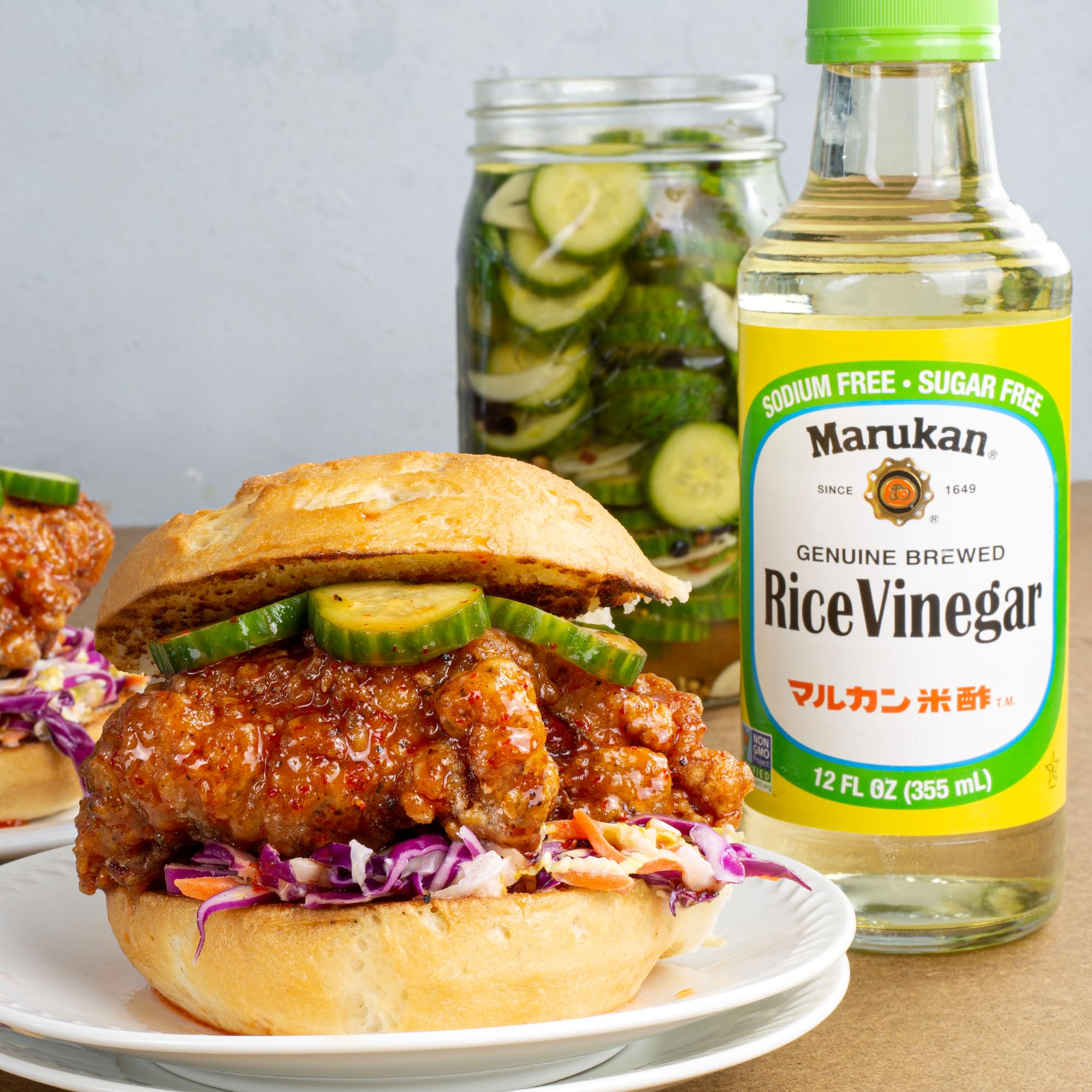 Marukan rice vinegar sushi dipping bowl for delicate flavor.
