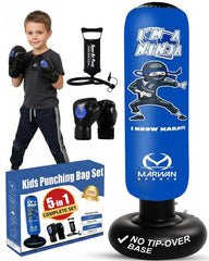 Marwan Sports 5-in-1 63-inch punching bag ready for home boxing practice