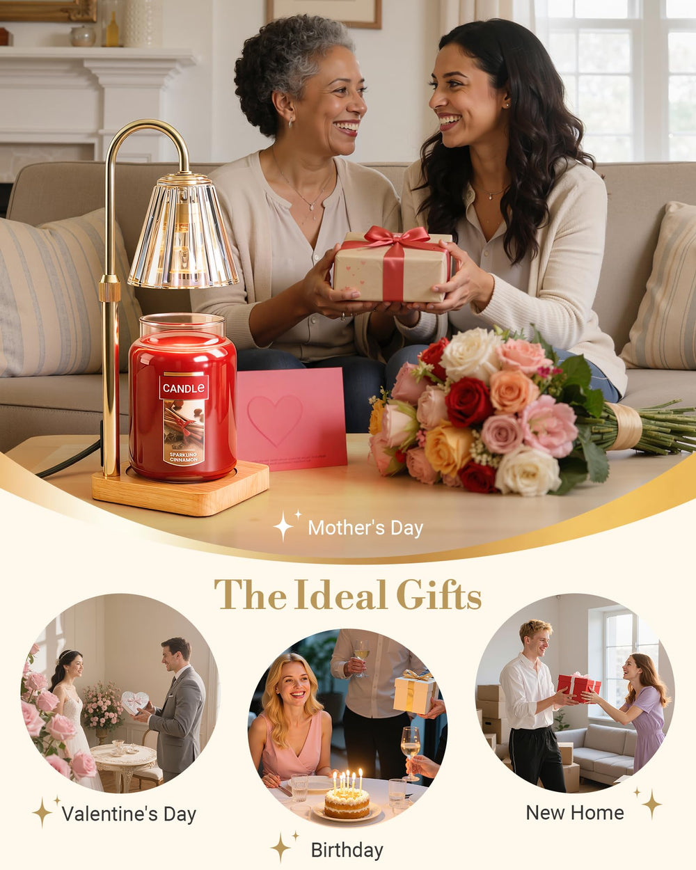 Marycele candle warmer lamp timer enables safe, scheduled use.