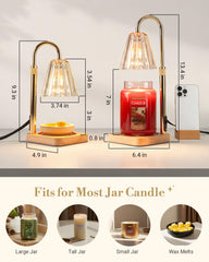 Marycele candle warmer lamp dimmer control lets you tailor fragrance intensity.