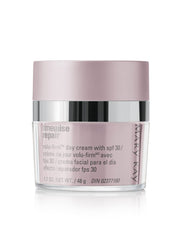 Mary Kay TimeWise Repair Volu-Firm SPF 30 day cream jar for daily protection.