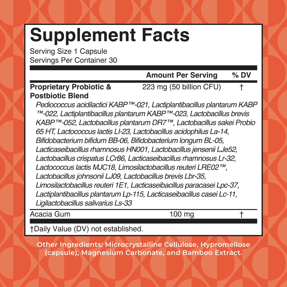MaryRuth's 3-in-1 daily women's health capsules close-up highlighting 50B CFU.