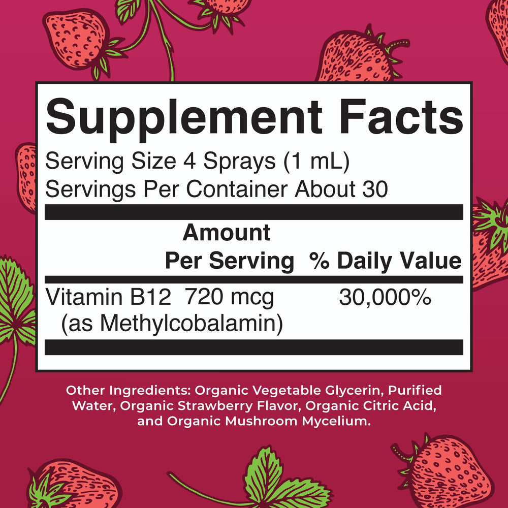 MARYRUTH'S B12 spray dispenser action for quick daily use.