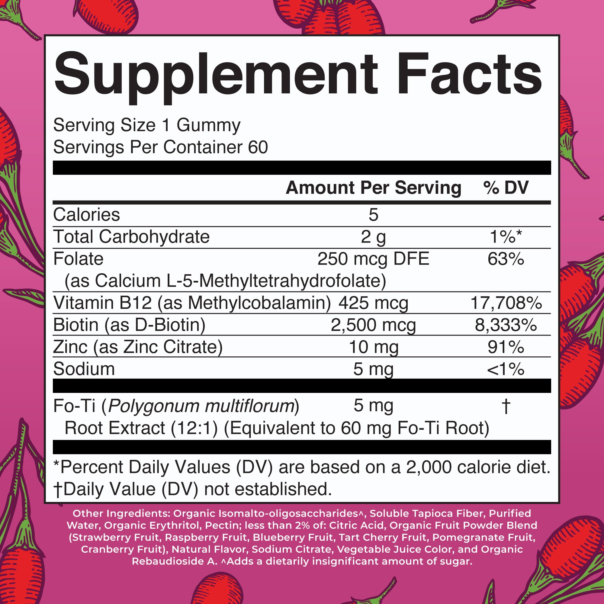 MaryRuth's Biotin Gummies goji-berry flavor for a tasty daily beauty support