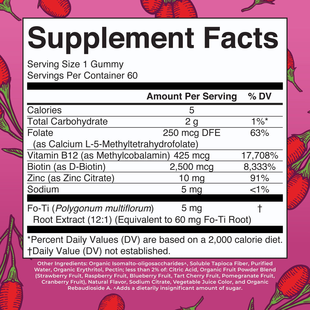 MaryRuth's Biotin Gummies goji-berry flavor for a tasty daily beauty support