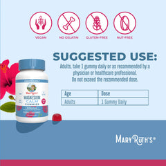 MaryRuth's Calm Magnesium Gummies hibiscus flavor offers a tasty, sugar-free magnesium option.