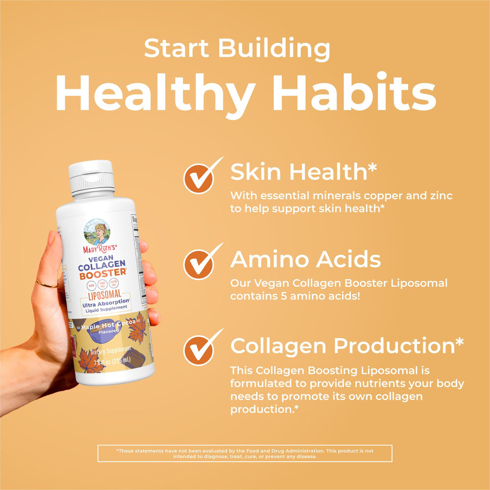 MaryRuth's liposomal technology featured for potential enhanced absorption.