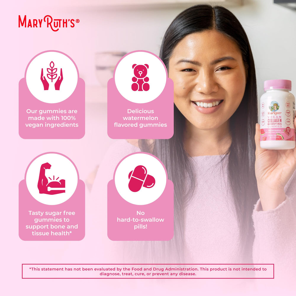 MaryRuth's Collagen Boosting Gummies vitamin A and C emphasis for skin health