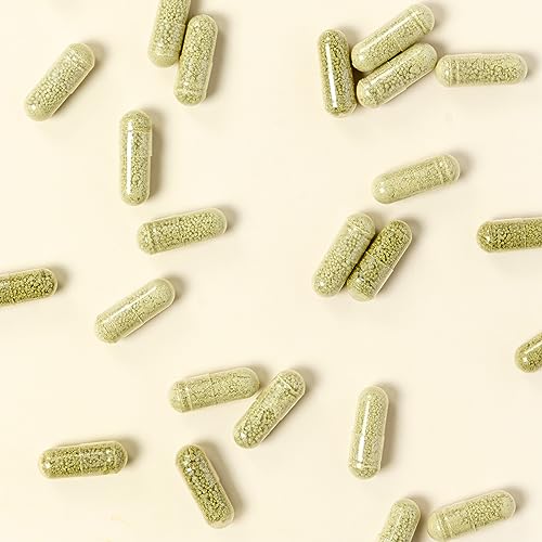Stacked capsules on white background illustrate portion size.