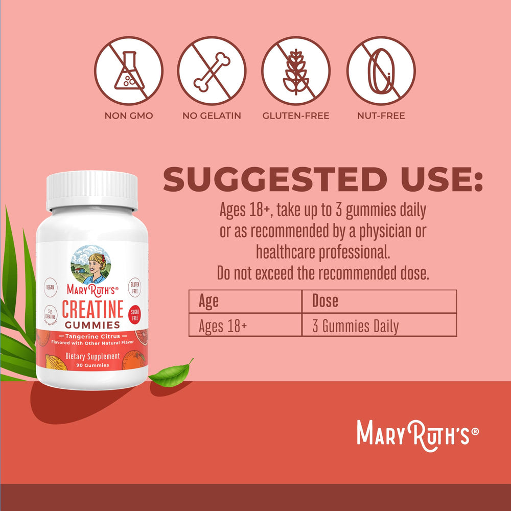 Serving spoon shows 3 g of creatine per serving for consistent dosing.