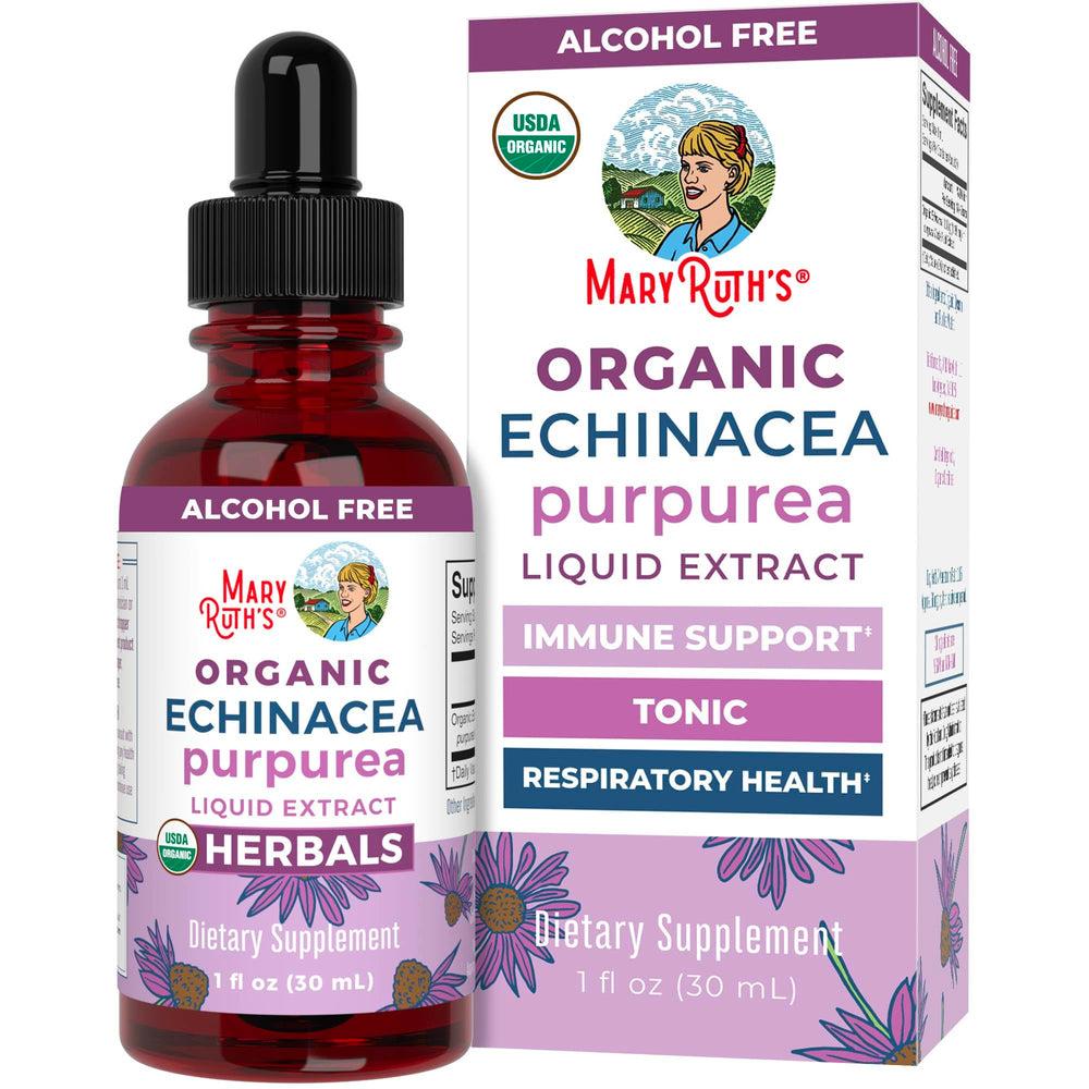 MaryRuth's Organics Echinacea liquid bottle showing a convenient immune-friendly option