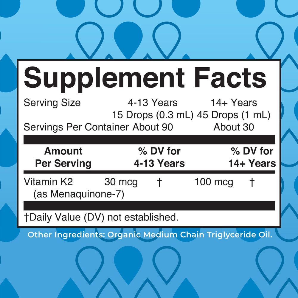 MaryRuth's K2 MK7 drops dropper-pour demonstrates simple daily dosing.