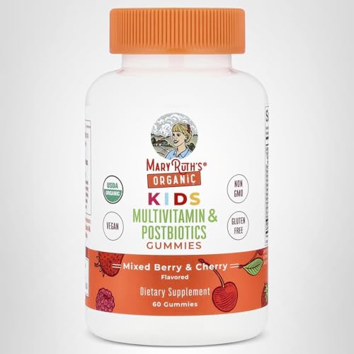 MARYRUTH'S Kids gummies on shelf highlight berry and cherry flavors
