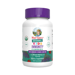 MaryRuth's Kids Immune Support Gummies bottle on table shows organic vegan formula