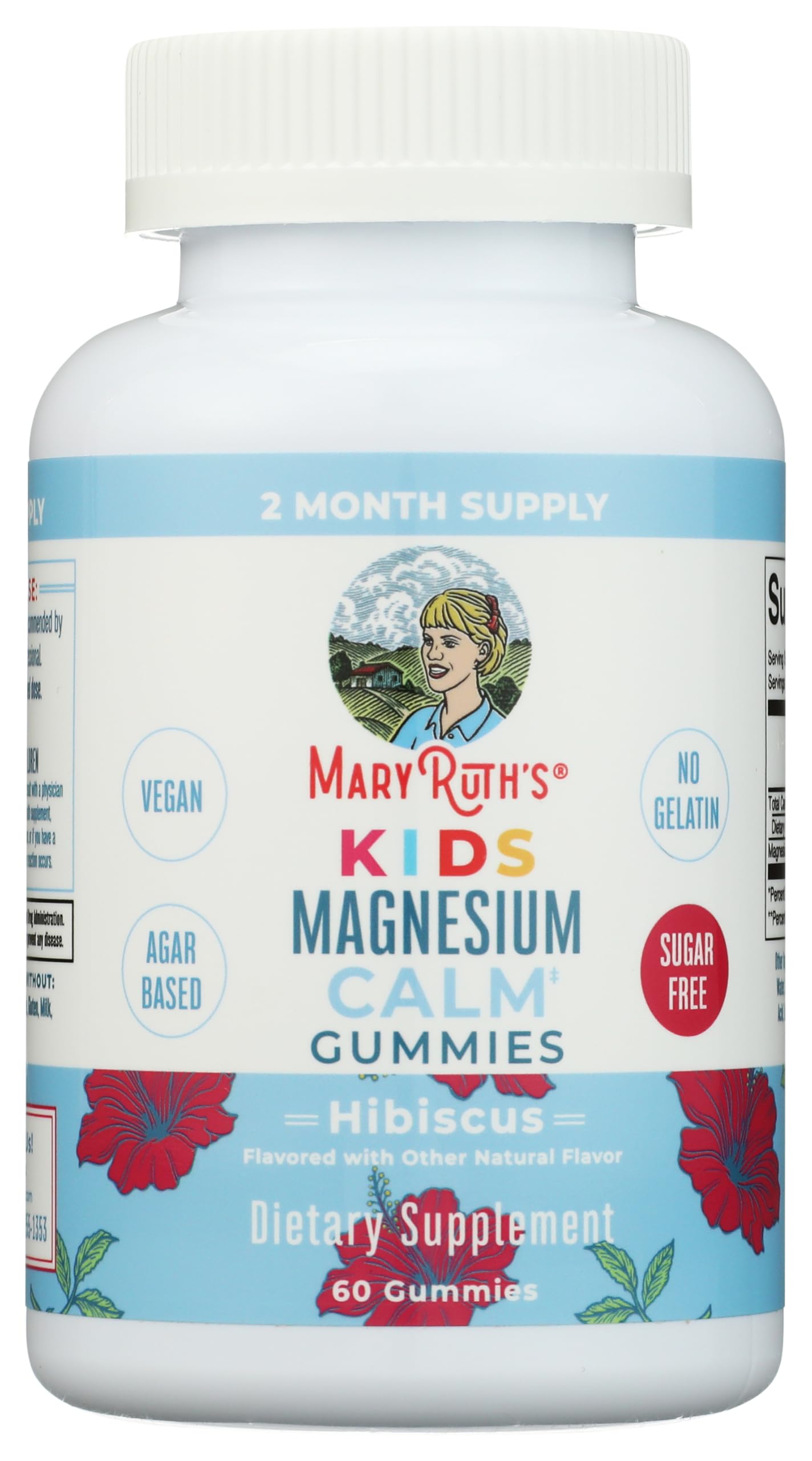 MaryRuth's Kids Magnesium Citrate Gummies bottle front showing the product and calming routine