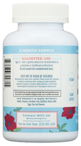 MaryRuth's Kids Magnesium Citrate Gummies ingredient panel highlighting vegan formula